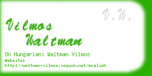vilmos waltman business card